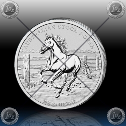 1oz AUSTRALIJA $1  (STOCK HORSE) 2014 BU